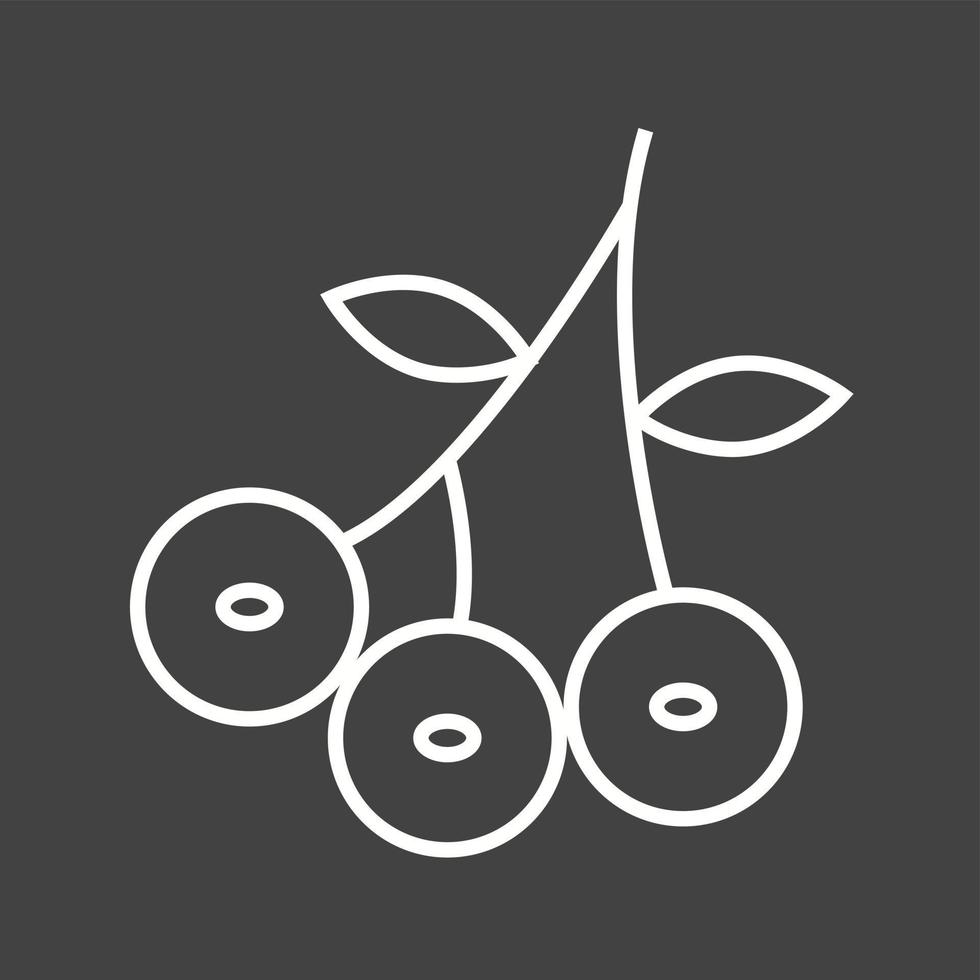Unique Blueberry Vector Line Icon