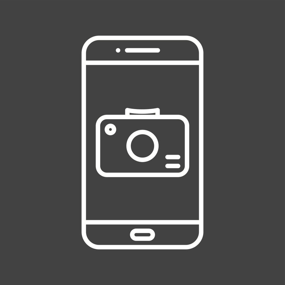 Unique Camera App Vector Line Icon