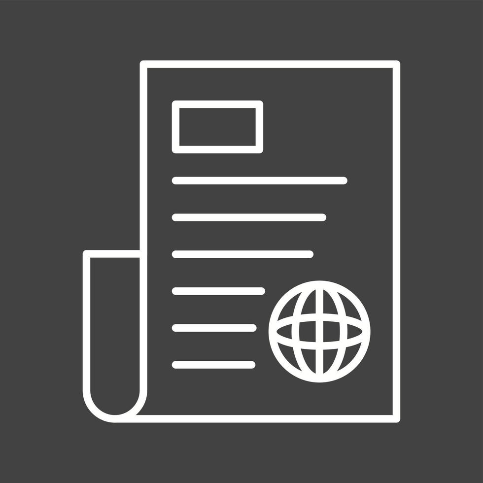 Unique Newspaper I Vector Line Icon