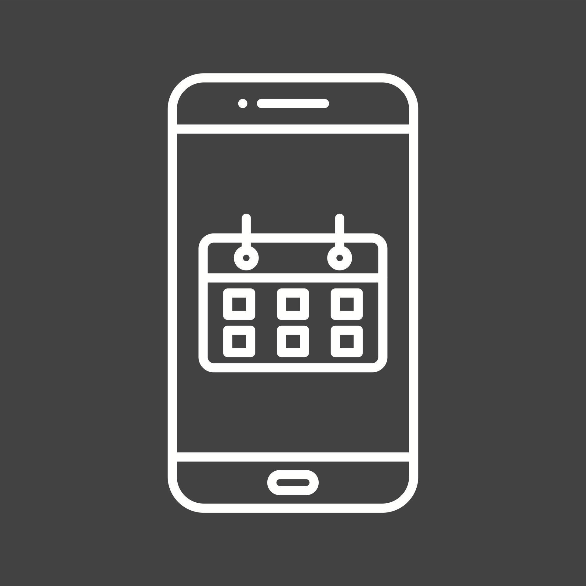 Unique Calendar App Vector Line Icon 16278666 Vector Art at Vecteezy