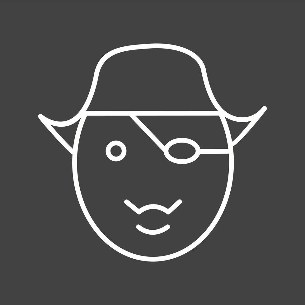 icono de línea de vector pirata único