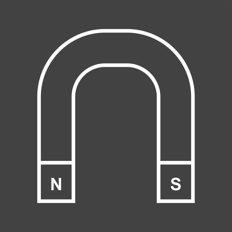 Unique Magnet Vector Line Icon