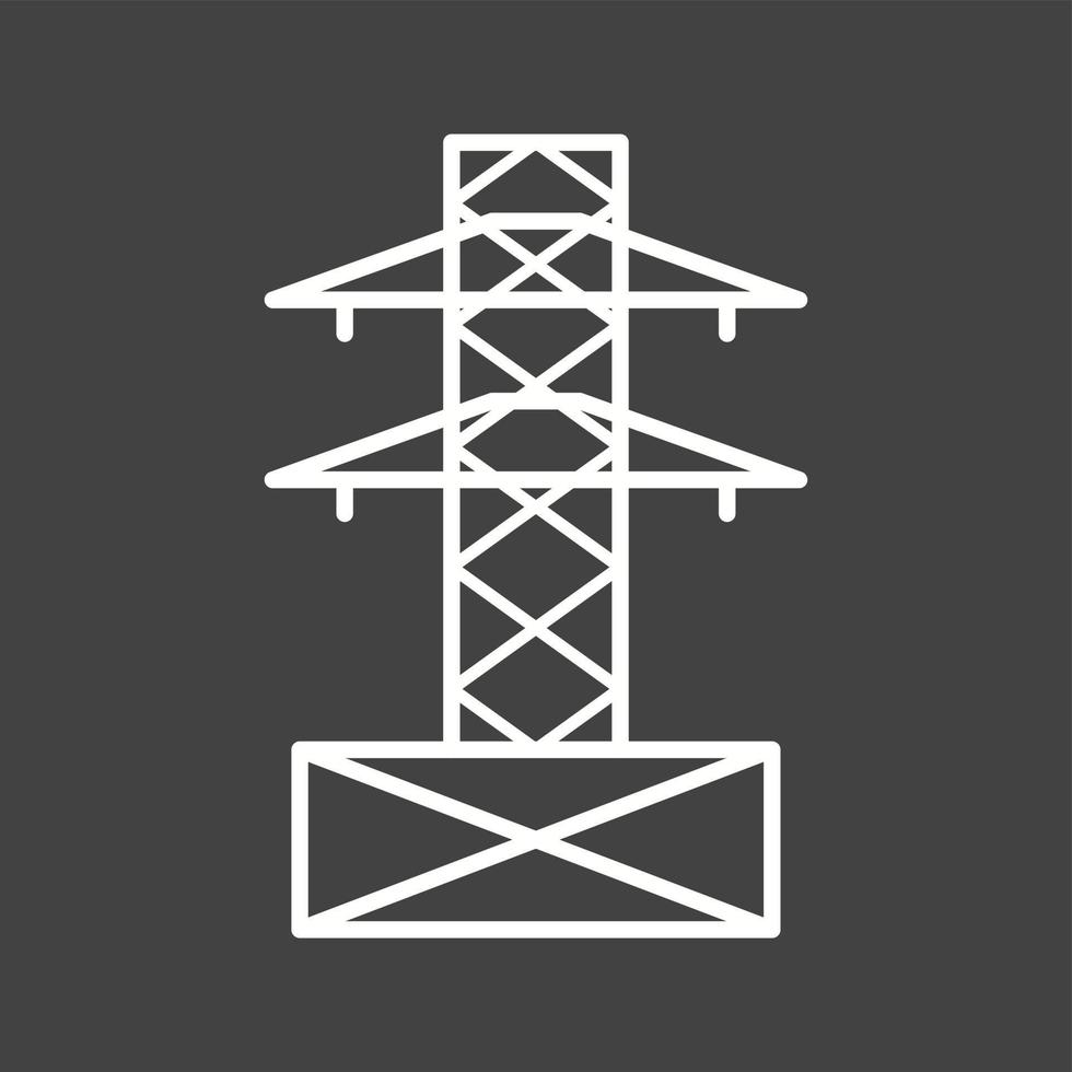 Unique Electricity Tower Vector Line Icon