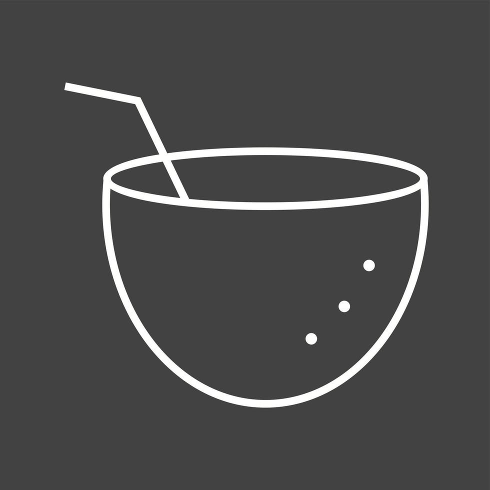 Unique Coconut Vector Line Icon