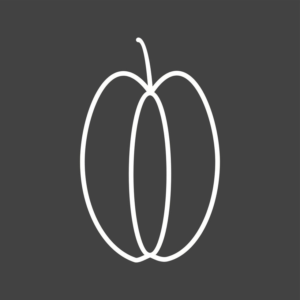 Unique Carambola Vector Line Icon