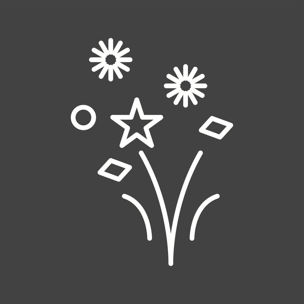 Unique Fireworks Vector Line Icon