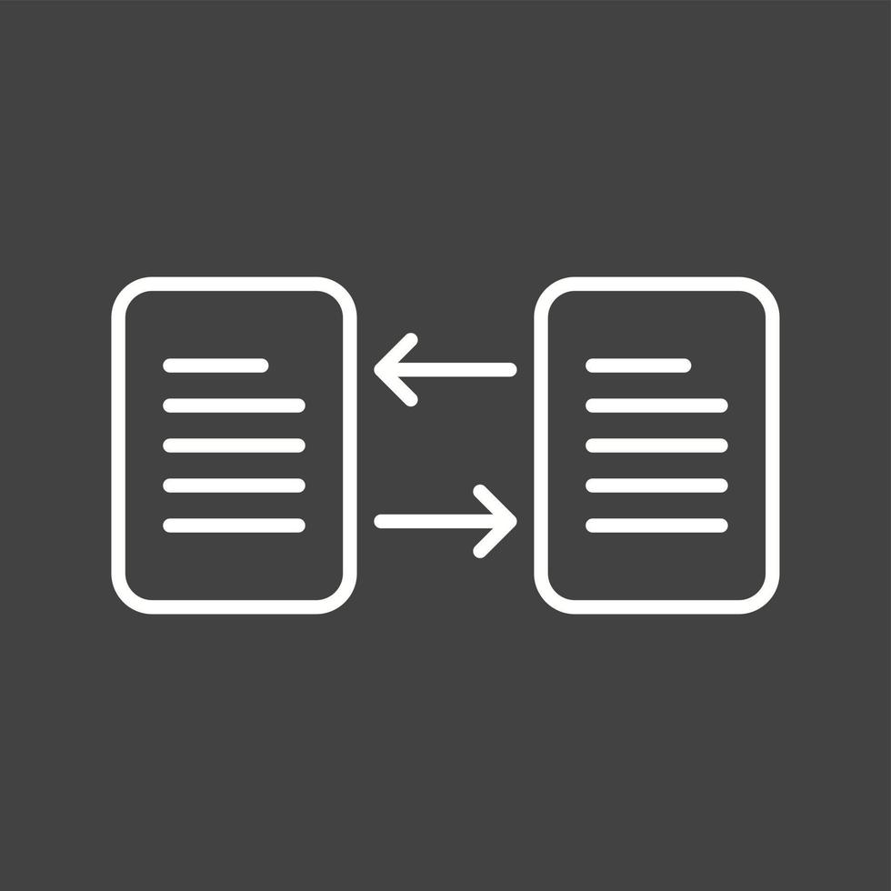 Unique File Transfer Vector Line Icon