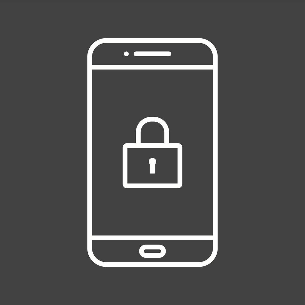 Unique Lock Screen Vector Line Icon