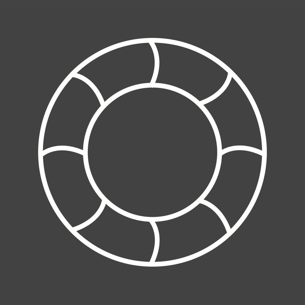 Unique Swimming Tire Vector Line Icon