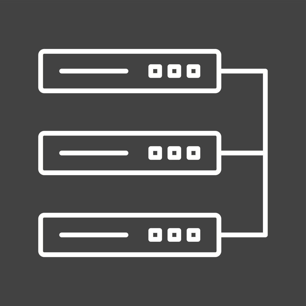 icono de línea de vector de centro de datos único