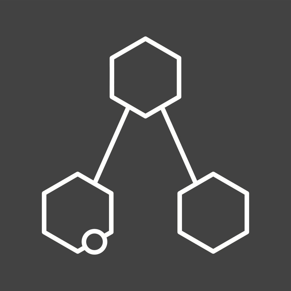 Unique Chemical Structure II Vector Line Icon