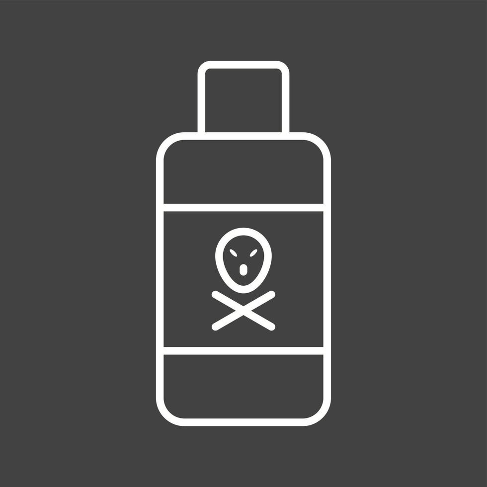 Unique Dangerous Chemical Vector Line Icon