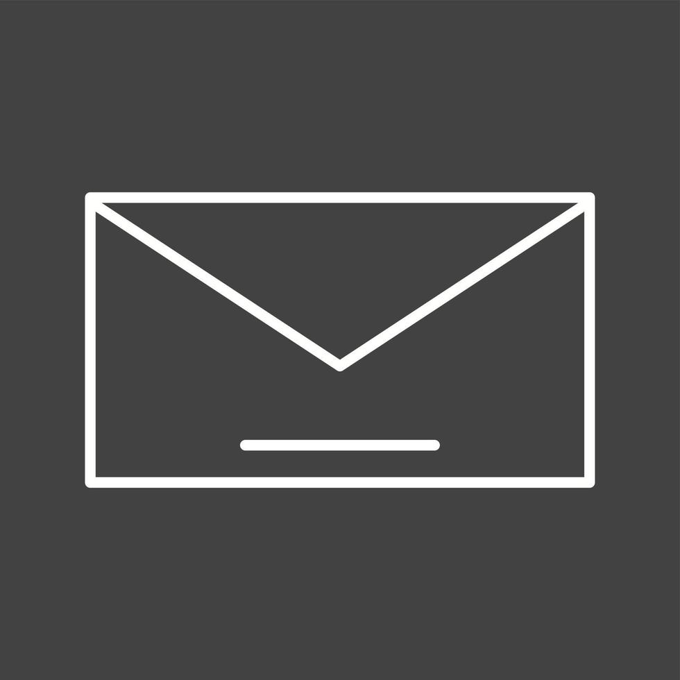 icono de línea de vector de correo único