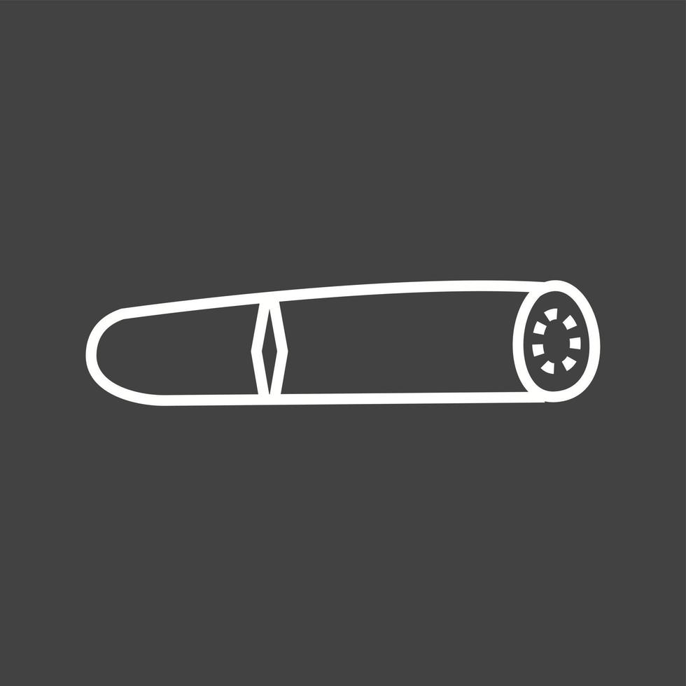 Unique Cigar Vector Line Icon