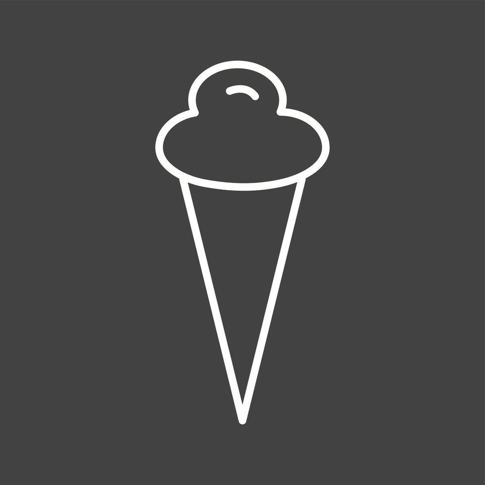 Unique Icecream Cone Vector Line Icon