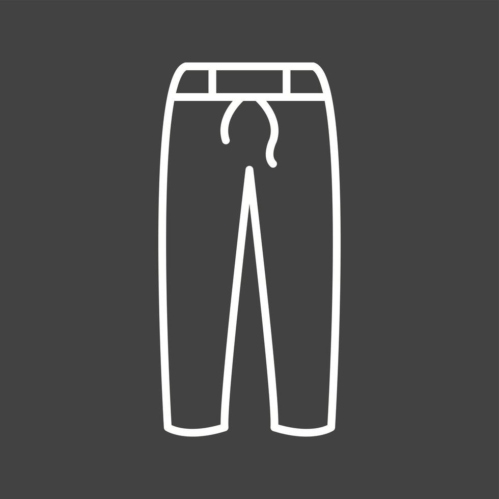 icono de línea de vector de pantalón único