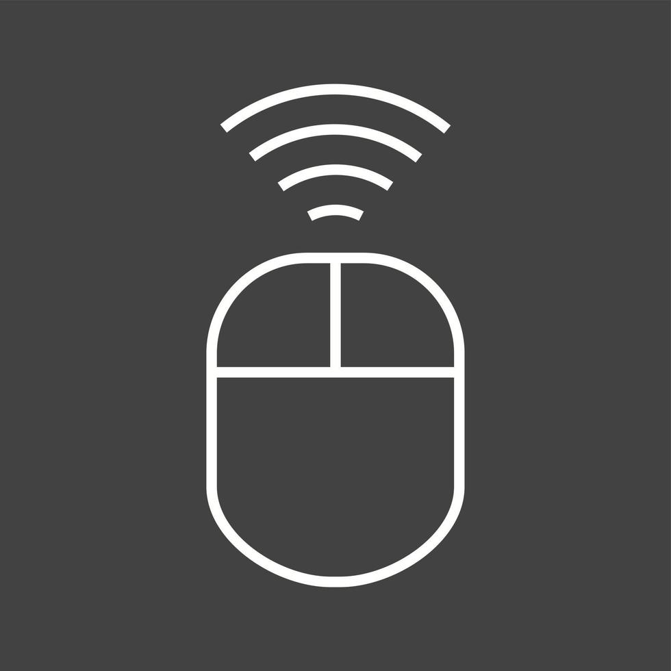 Unique Wireless Input Device Vector Line Icon