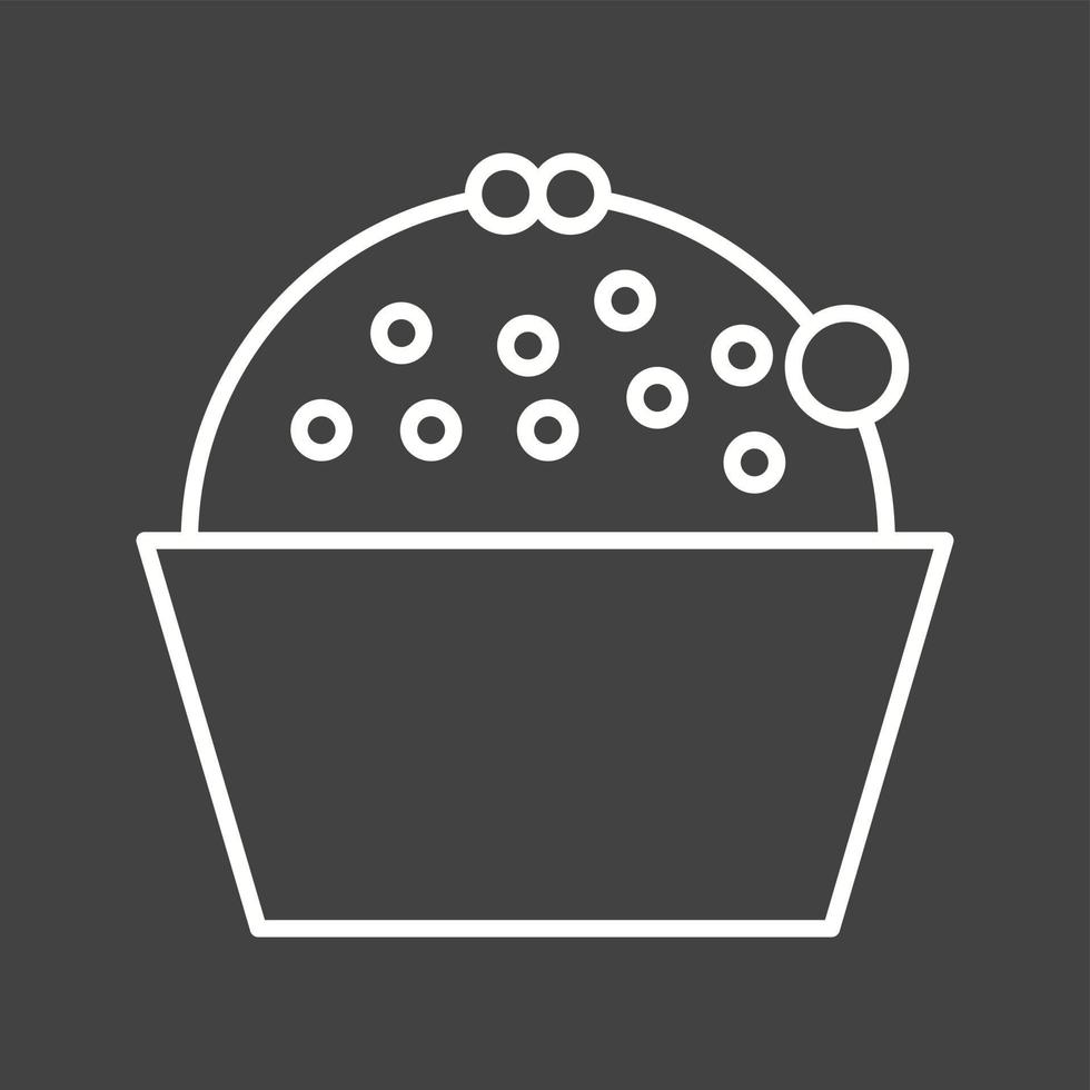 Unique Cup Cake Vector Line Icon