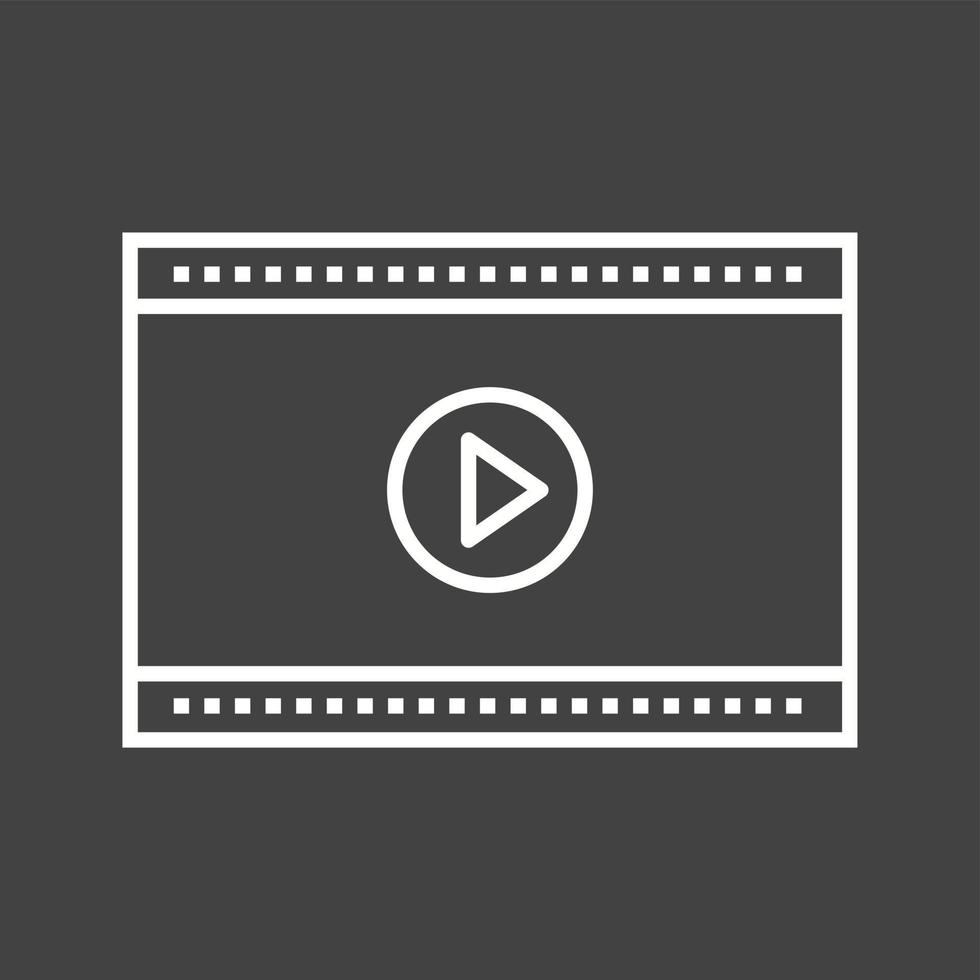 Unique Video Player Vector Line Icon