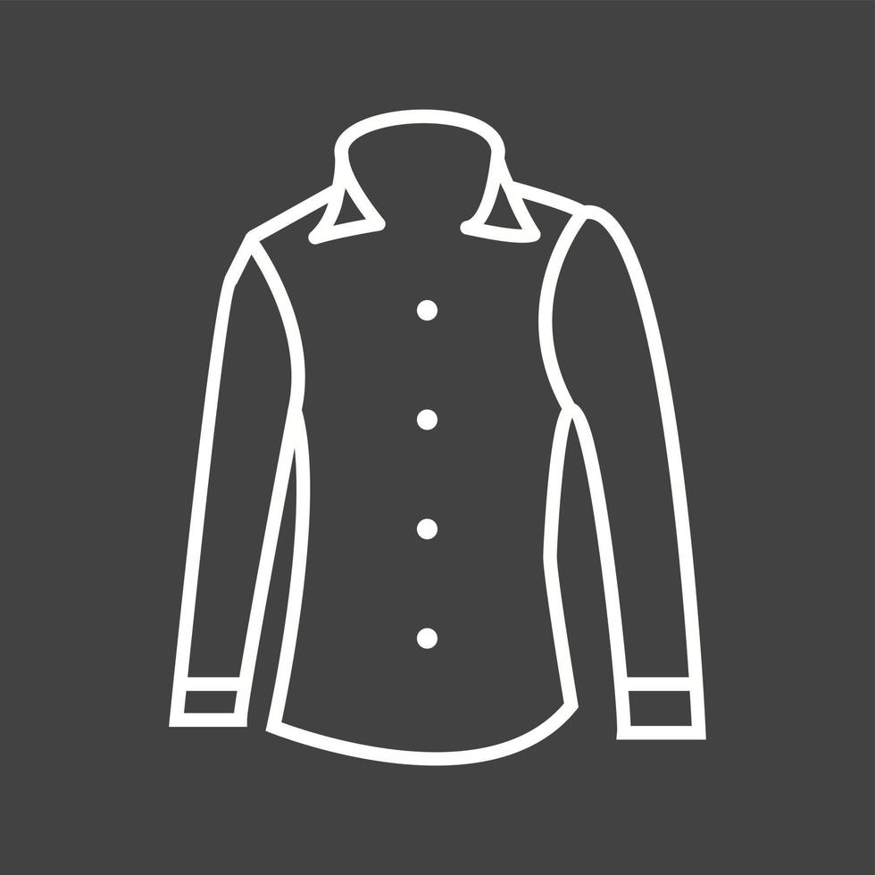 icono de línea de vector de camisa formal único