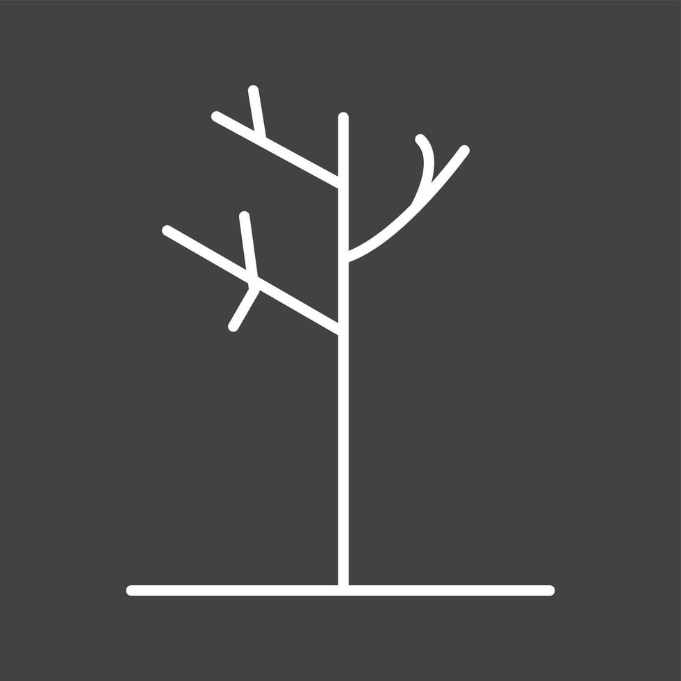 icono de línea de vector de árbol de otoño único