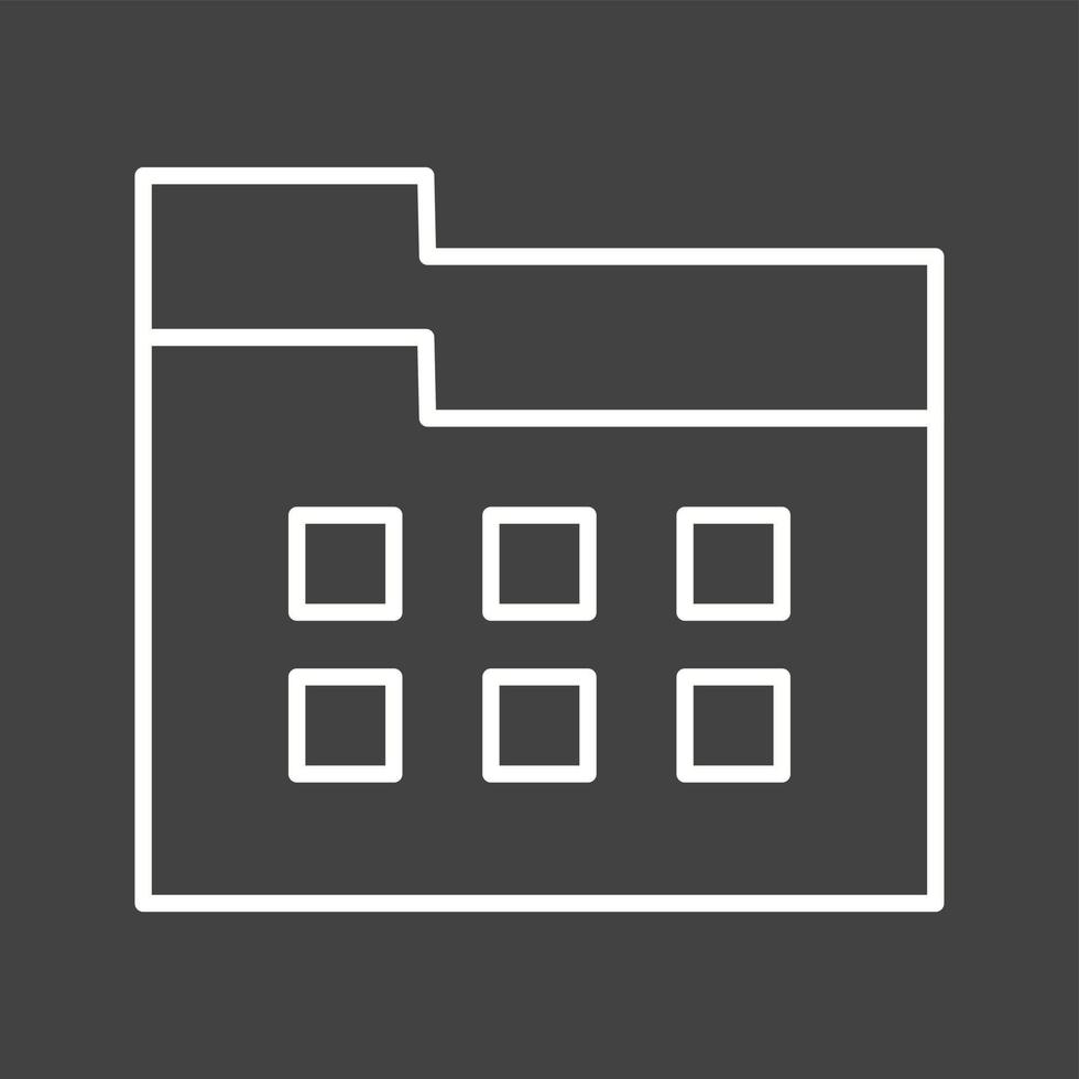 Unique File Manager Vector Line Icon