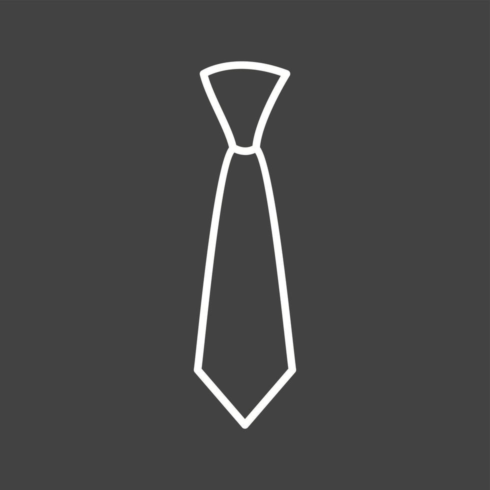 icono de línea de vector de corbata única