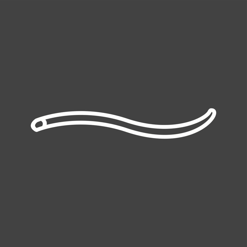 Unique Worm Vector Line Icon