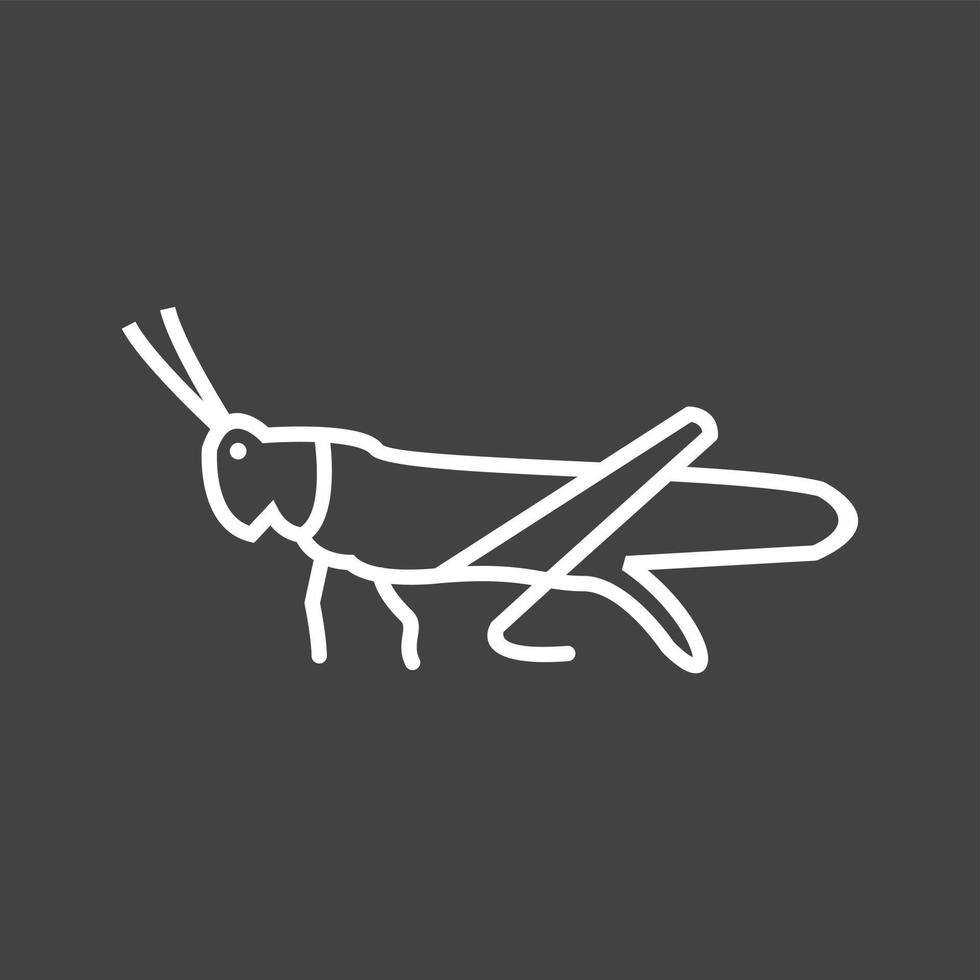 Unique grasshopper Line Vector Icon