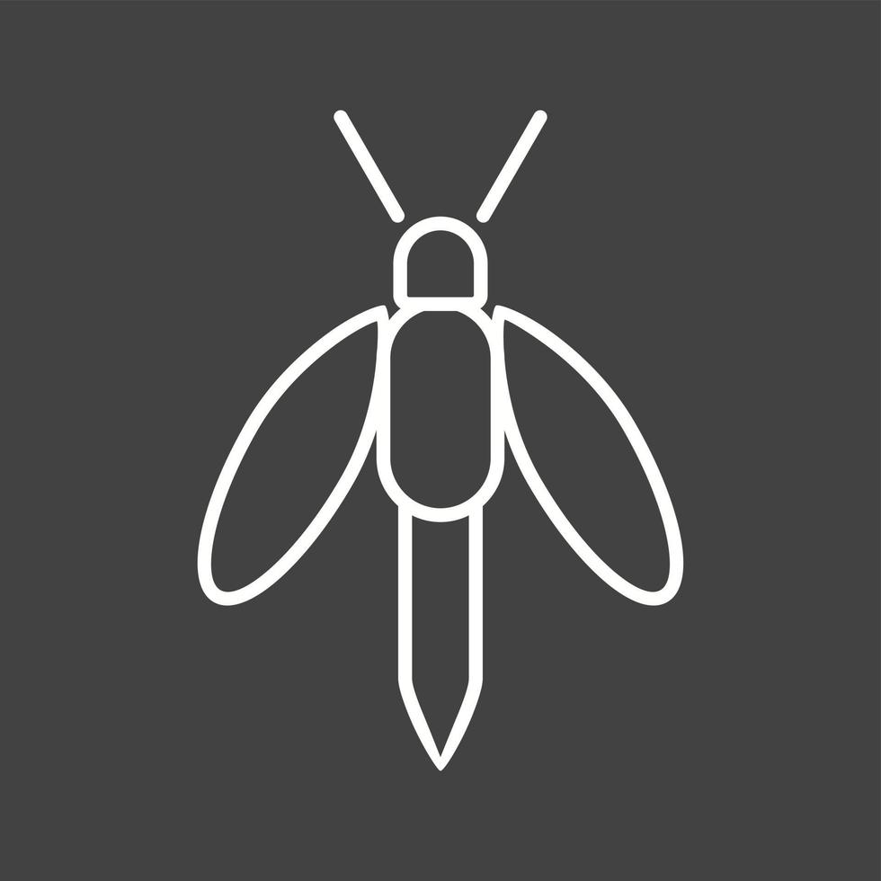 Unique Firefly Line Vector Icon