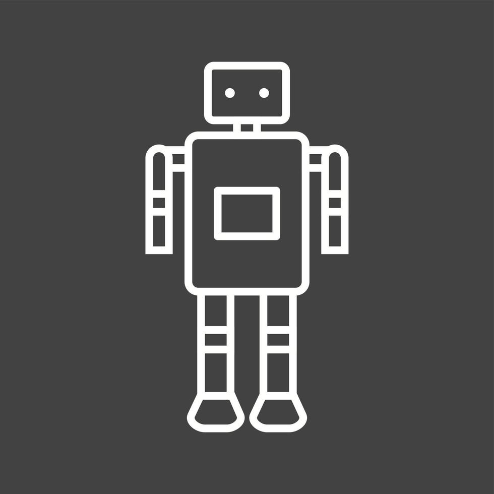 Unique Robot Vector Line Icon