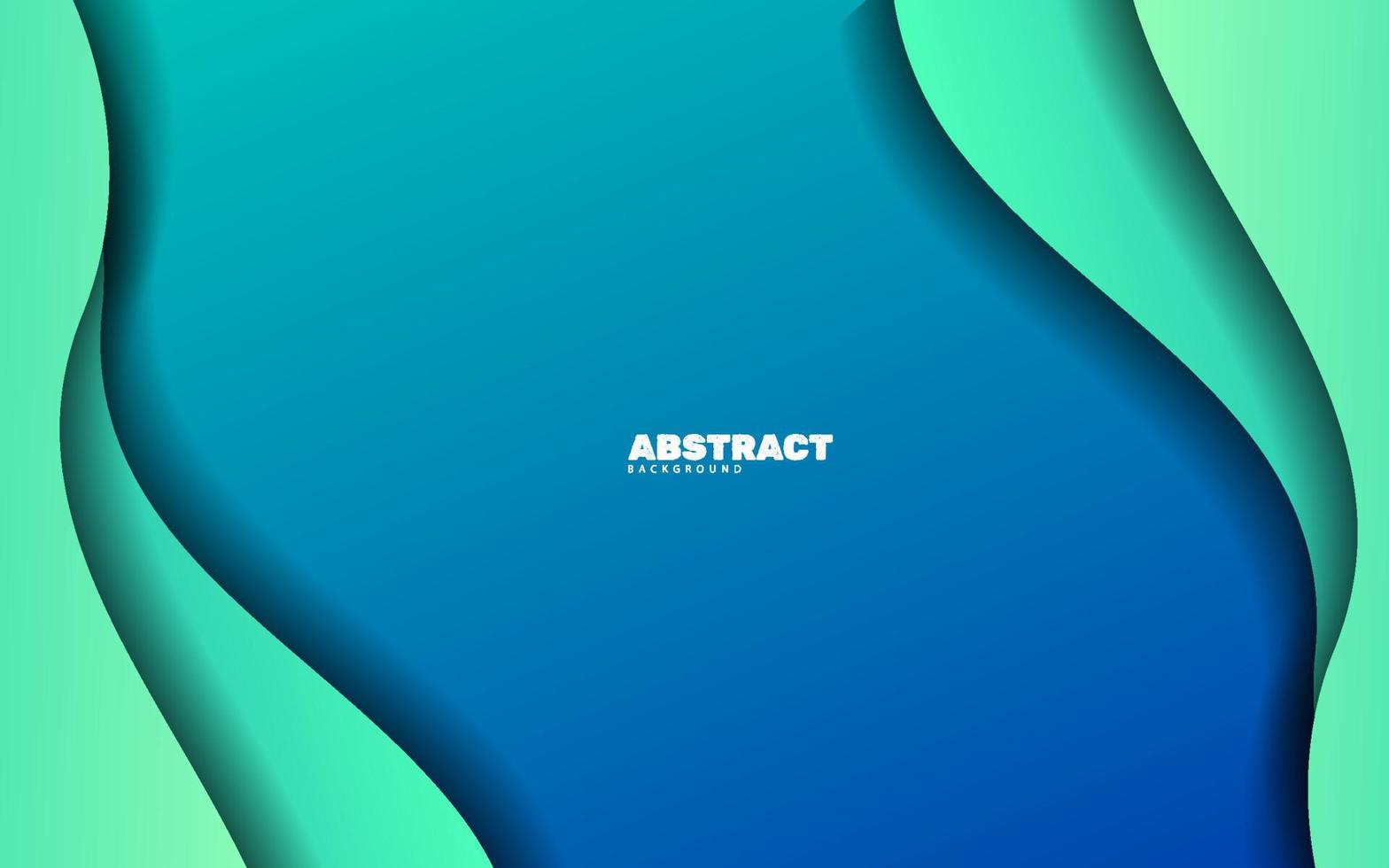 Abstract wave shape papercut blue color background vector