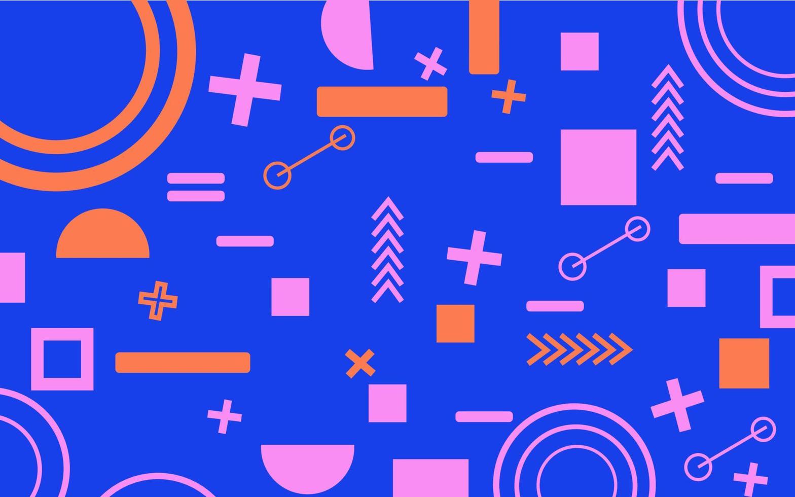 Flat geometric abstract background vector