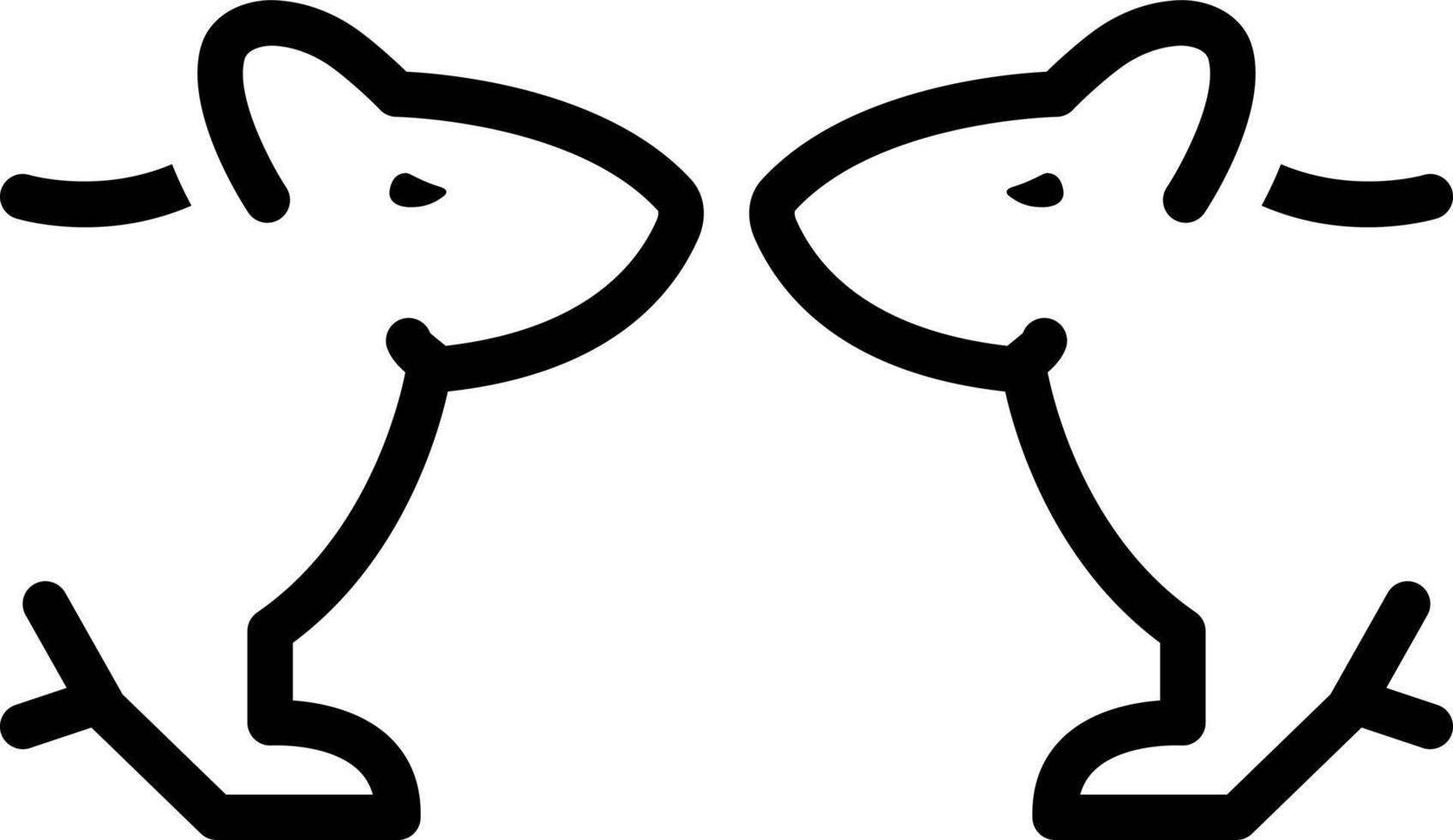 line icon for rats vector