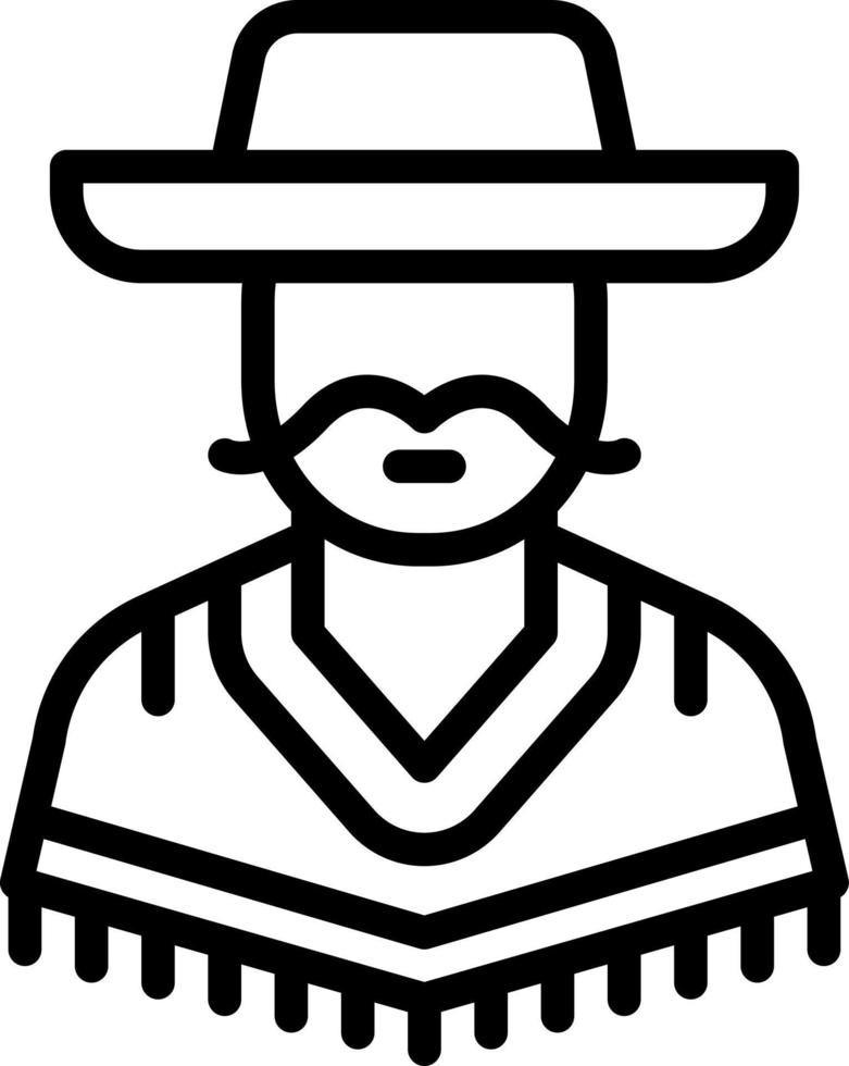 line icon for mexican vector