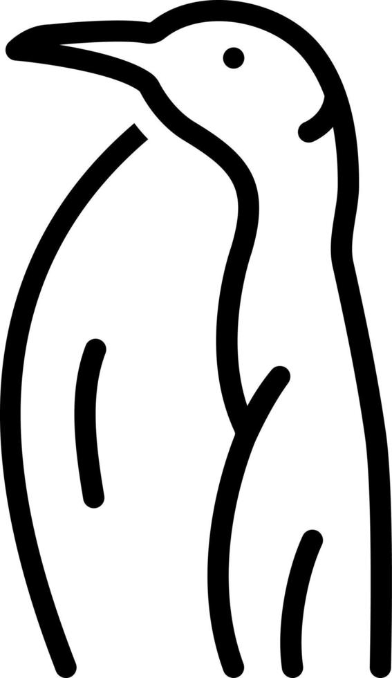 line icon for penguin vector