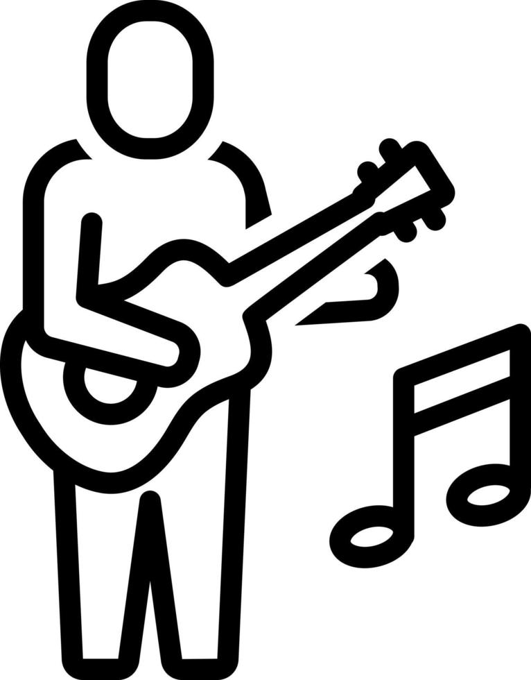 line icon for musician vector