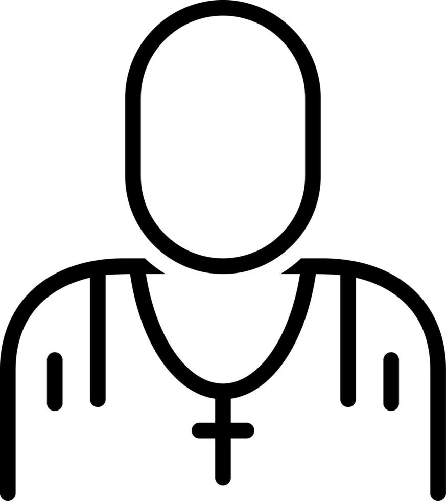 line icon for priest vector
