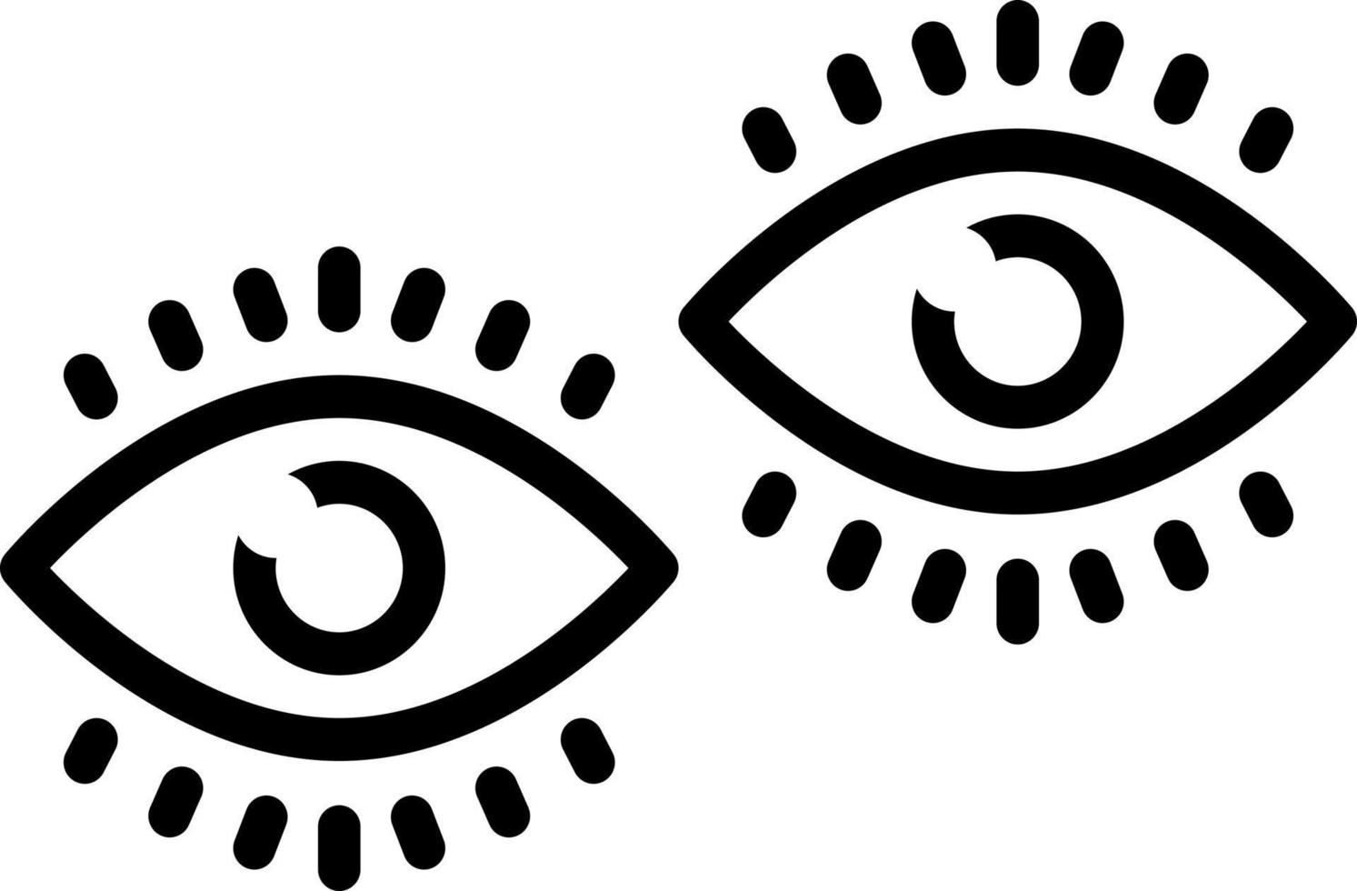 line icon for eyes vector