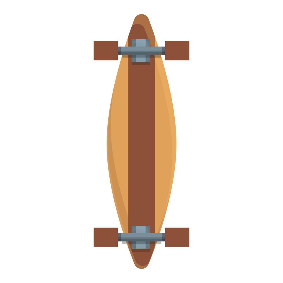 vector de dibujos animados de icono de longboard. tabla de skate