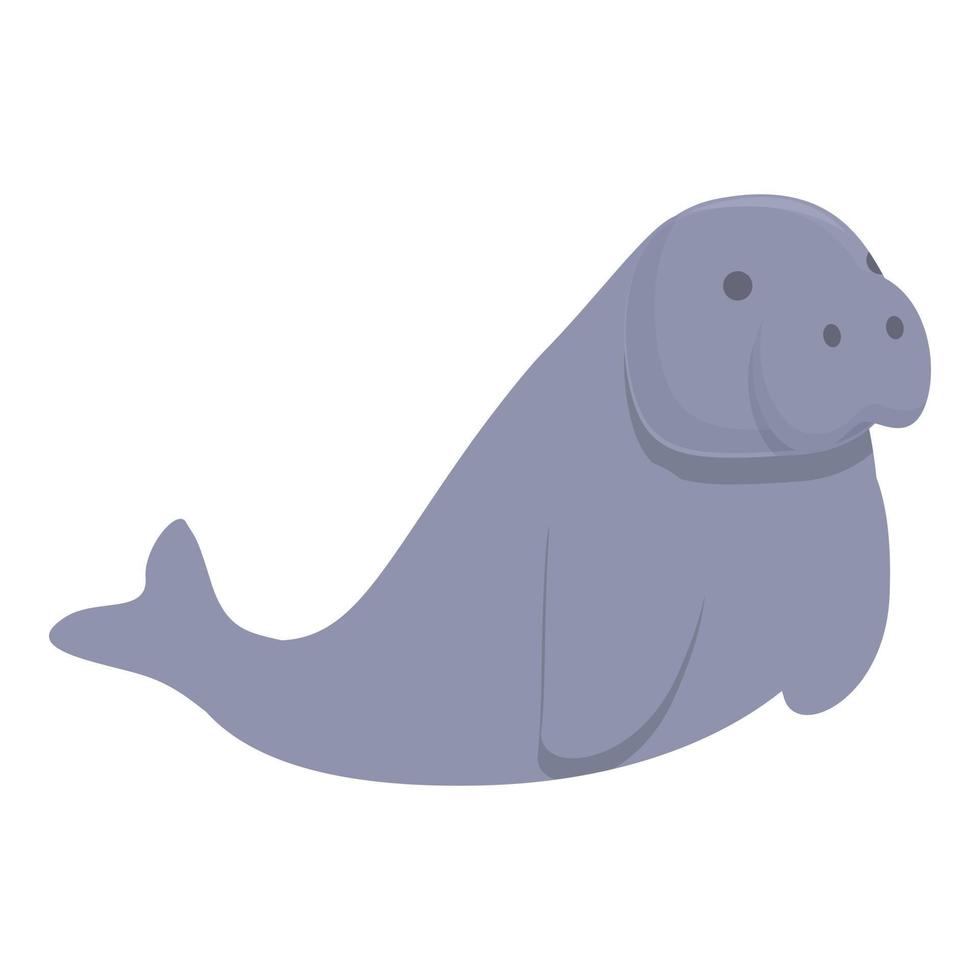 Baby dugong icon cartoon vector. Manatee ocean vector