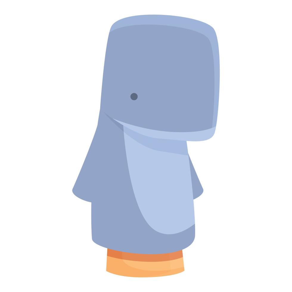 Whale puppet icon cartoon vector. Show stage vector