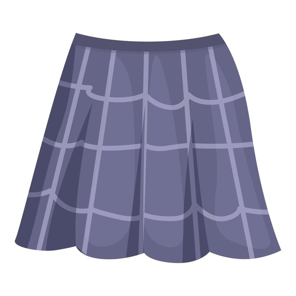 Striped line skirt icon cartoon vector. Mini woman vector