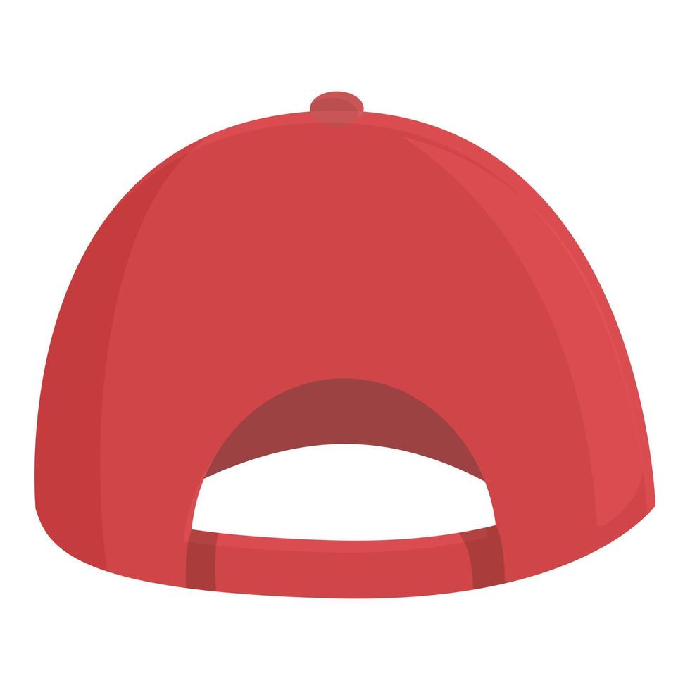 Red fashion cap icon cartoon vector. Uniform front vector