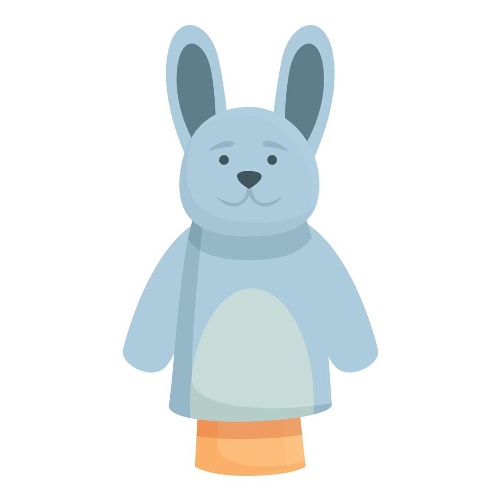 Rabbit doll icon cartoon vector. Puppet show vector