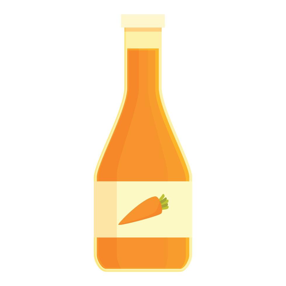 Carrot juice icon cartoon vector. Bottle splash vector