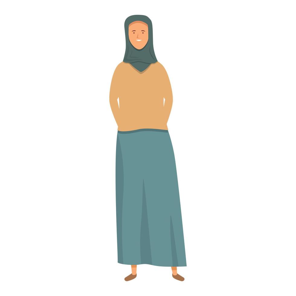 vestido cultura icono vector de dibujos animados. moda musulmana