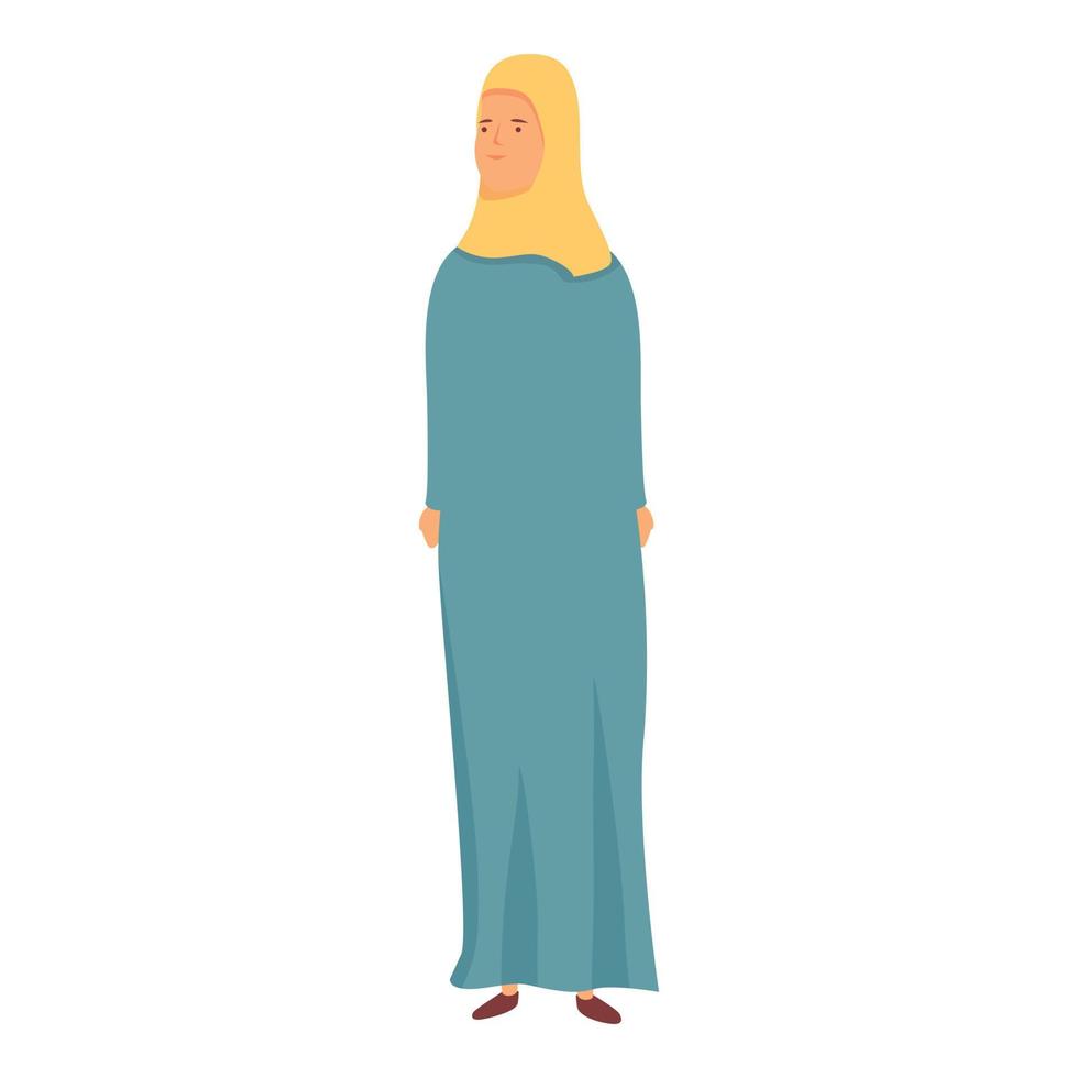 vector de dibujos animados de icono de ropa islámica. moda musulmana