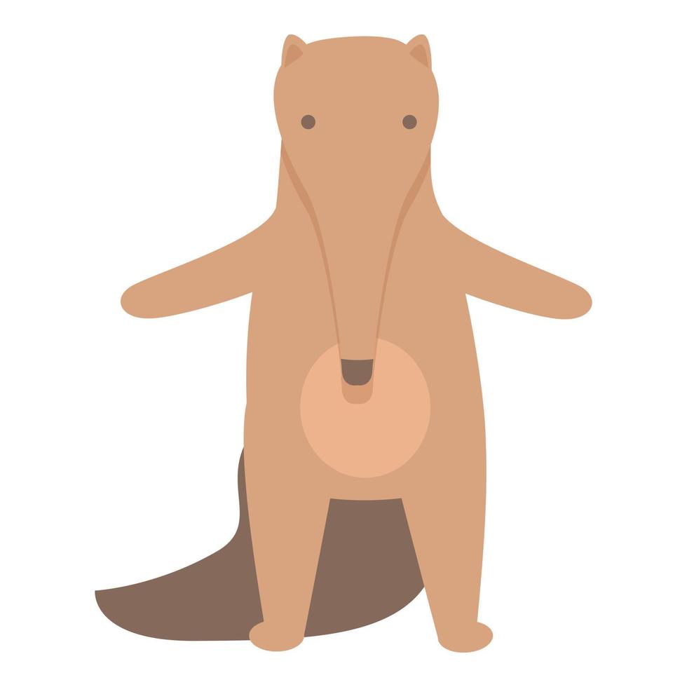 vector de dibujos animados de icono gigante de oso hormiguero. animales del bosque