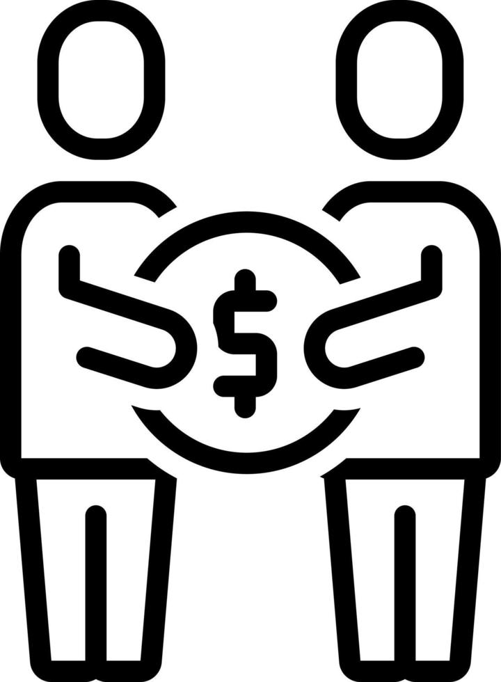 line icon for corruption vector